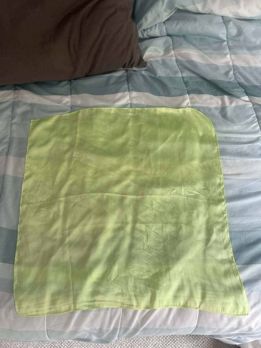 Primark Lime Green Satin Square Head Scarf